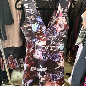 Floral Print Sleeveless Dress clover canyon size medium